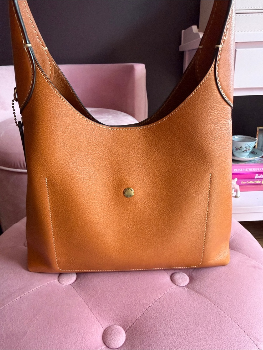 Coach Brooklyn 28 Shoulder Bag in Saddle Brown - Picture 3 of 9